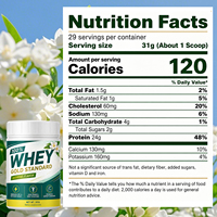 OLLI OEM 100% Whey Gold Standard Protéine en Poudre Saveur Thé Jasmin 24g Protéines Soutien Musculaire Récupération Tonification Minceur 907g