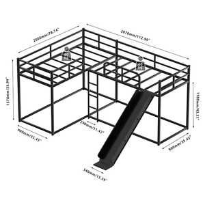 Lits superposés en métal bon marché, design avec escalier et espace de rangement, adaptés aux hôtels, aux employés d'usine, aux écoles, aux lits d'étudiants, aux dortoirs - Product Image 6