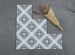 Azulejos de Porcelana Pequeños para Arte, Azulejos para Paredes y Pisos de Hoteles, Antideslizantes, 200x200, Estilo Nórdico, Negro y Blanco, Mate, Geométricos, de Cerámica - Product Image 4