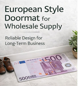 พรมเช็ดเท้าโพลีเอสเตอร์พิมพ์ลายทันสมัยสำหรับทางเข้า |   แผ่นรองพื้นหนาพิเศษ ทนทาน กันลื่น สำหรับใช้ภายในและภายนอกอาคาร - Product Image 4