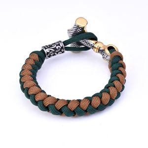 <span class=keywords><strong>Mitologia</strong></span> nordica celtica vichinga da uomo Thor's Hammer Rune Bracelet ombrello corda intrecciata braccialetto di sopravvivenza all'aperto - Product Image 4
