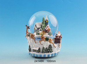 Venta al por mayor Navidad resina Santa <span class=keywords><strong>Claus</strong></span> muñeco <span class=keywords><strong>de</strong></span> nieve globo <span class=keywords><strong>de</strong></span> nieve con música ligera regalos <span class=keywords><strong>de</strong></span> Navidad - Product Image 5