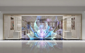 2025 Bán Chạy Nhất Độ Nét Cao Đầy Đủ Màu Sắc Không Thấm Nước IP65 4K LED Trong Suốt Màn Hình Hiển Thị DCI-P3 95% HDR HLG Cho Mua Sắm - Product Image 2