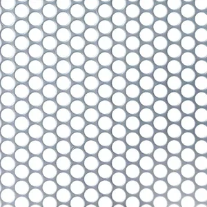 Malla metálica perforada hexagonal de suministro de fábrica/valla decorativa de hoja de metal con agujero perforado