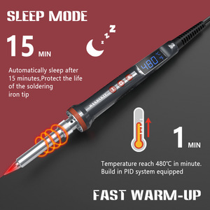 High Power 100W/200W LCD Digital Display <strong>Electric</strong> <strong>Soldering</strong> Irons Switch Sleep Function Convenient Hand Kit for <strong>Soldering</strong> - Product Image 3