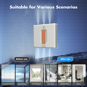 Robot Limpiacristales Inteligente con Pulverizador de Agua de Seis Vías, Anticaída, Opciones Multilingües, Control Remoto Eléctrico para Uso Doméstico y en Automóviles - Product Image 4