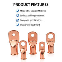 Cosses de câble en cuivre nu AWG pour connecteur de batterie électrique automobile, type embout cloche