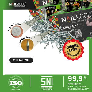 Fixations fiables à tige fine de 1 pouce, plaquées zinc, avec tête plate large pour les panneaux GRC et en fibrociment - Product Image 2