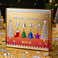 Caja Rígida de Alta Gama Personalizada con Diseño de Tapa y Base Separadas para Empaquetado Navideño en Tiendas Boutique