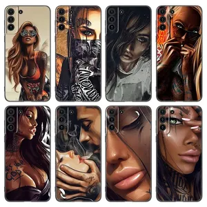 1000+ designs Custom Sexy Sleeve Tattoo Girl TPU Case for Samsung S24 A71 A23 A25 A14 A05 A04 UV Printing Sublimation Phone Case