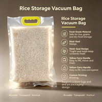 Sac d'emballage alimentaire en plastique de qualité alimentaire, pochette sous vide thermoscellable avec poignée, impression personnalisée disponible pour le stockage des céréales