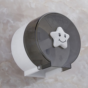 <span class=keywords><strong>Porte</strong></span>-<span class=keywords><strong>papier</strong></span> <span class=keywords><strong>toilette</strong></span> <span class=keywords><strong>mural</strong></span> rond, design moderne, mignon, en plastique, imperméable, <span class=keywords><strong>blanc</strong></span> et gris - Product Image 3