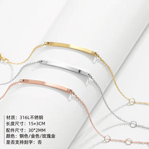 Nouveau bracelet rectangulaire géométrique simple en acier inoxydable avec des bracelets de mode à vent rouge <span class=keywords><strong>net</strong></span> - Product Image 2