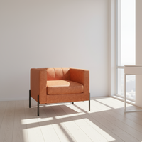 Fauteuil d'appoint personnalisable, canapé simple de style mid-century pour les espaces domestiques et commerciaux