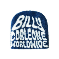 Bonnet en mohair Y2K personnalisé style streetwear, vente en gros, bonnets d'hiver de luxe en tricot jacquard pour hommes et femmes, casquettes souples personnalisables