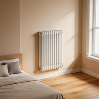 Radiateur mural vertical en acier à 3 colonnes pour chauffage hydronique moderne, personnalisé pour les systèmes CVC de gymnases et hôpitaux, marque SLLS, garantie 2 ans