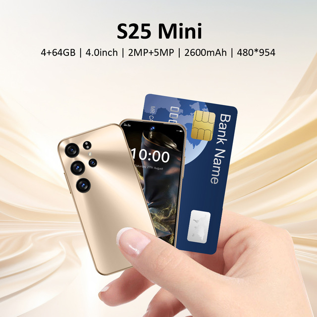 4.0 Inch Small Screen S25 Mini Unlocked Phone Global Network Dual SIM 4GB RAM 64GB ROM Android Smartphone