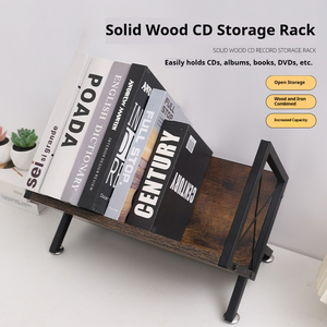 Support de disques vinyles moderne en bois massif réglable, support de rangement pour <span class=keywords><strong>CD</strong></span>, grande capacité, pour salon, meubles de maison - Product Image 1