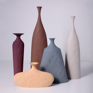 TONFO Morandi geometrico irregolare vaso in ceramica ornamenti Tv mobile modello <span class=keywords><strong>sala</strong></span> da <span class=keywords><strong>pranzo</strong></span> tavolo artigianato decorazioni - Product Image 5