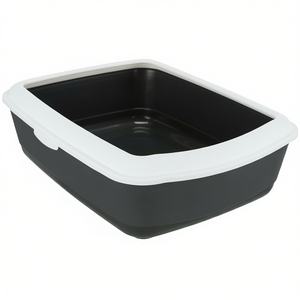 Bandeja Higiénica Clásica 37x15x47 Cm Gris Oscuro Blanca para Gatos - Product Image 2