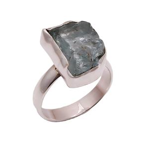 สวย925เงินสเตอร์ลิงพลอยสีฟ้าแหวนขายส่งเครื่องประดับเงินอินเดียแฮนด์เมดแหวนเงินซัพพลายเออร์ - Product Image 1