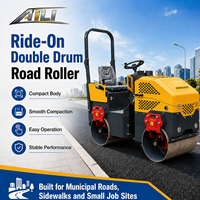 Rouleau compresseur routier 1 tonne en stock, livraison rapide, rouleau à pneus d'occasion 1 tonne pour les industries de la construction