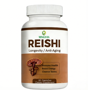 Extrait de Reishi Biologique OEM/ODM, Poudre d'Extrait de Champignon, Complément Alimentaire en Capsules, Poudre de Spores de Ganoderma Lucidum, Soutien Immunitaire - Product Image 1