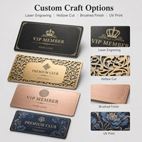Carte de membre VIP personnalisée en métal, acier inoxydable noir et or, pour hôtel, club, salon, Tarjeta VIP, Carte Membre, OEM, en gros