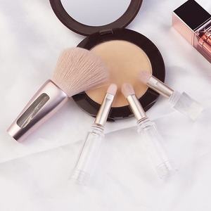 Nuevo set de brochas de maquillaje 4 en 1, regalo promocional, brocha para polvos faciales y colorete, brocha 2 en 1 para sombra de ojos, brocha de maquillaje multiusos - Product Image 4