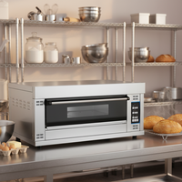 Horno Industrial de Alto Rendimiento de 3 Niveles y 9 Bandejas con Inyección de Vapor para Panadería, Pizza, Repostería y Pan de Levadura