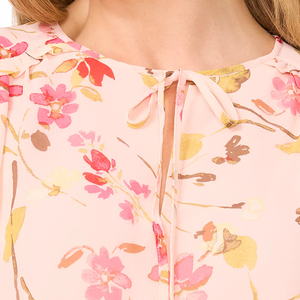 Nhà máy sản xuất bán buôn thiết kế mới Tie-Neck in ấn giản dị hợp thời trang của phụ nữ áo cánh - Product Image 3