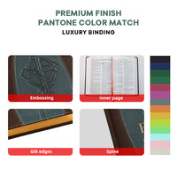 Bible bilingue de haute qualité avec couverture en cuir personnalisée, service d'impression du Livre du Roi Jacques pour l'étude