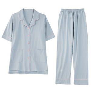 Set <span class=keywords><strong>pigiama</strong></span> in <span class=keywords><strong>cotone</strong></span> da <span class=keywords><strong>donna</strong></span> set <span class=keywords><strong>pigiama</strong></span> e pantaloni personalizzati a maniche corte - Product Image 4