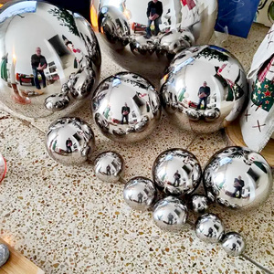 Nhìn toàn cầu gương bóng bạc Thép không gỉ đánh bóng phản chiếu mịn nghệ thuật Deco kim loại thủ công mỹ nghệ vườn hình cầu - Product Image 6