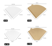 Palette en bois pur non blanchi papier filtre à café et à thé en forme de V 40 feuilles/paquet