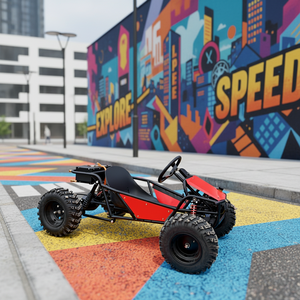 <span class=keywords><strong>Kart</strong></span> Todoterreno a <span class=keywords><strong>Pedales</strong></span>, 70 km/h, Construcción Resistente para Adultos, Equipado con Volante - Product Image 1