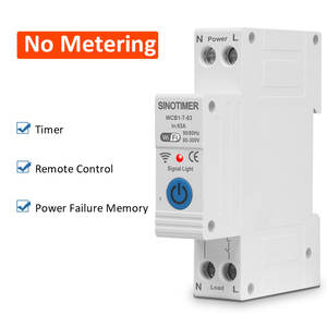 WCB1-T-63/WCB1-J-63/WCB1-JT-63 Tuya 1P+N 63A Relé Temporizador Medidor de Energía kWh Protector de Sobretensión Interruptor de Control Remoto E347 - Product Image 2