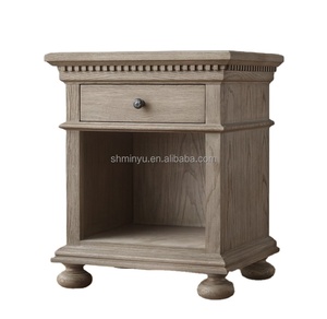 Meubles de maison modernes de luxe meubles de chambre à coucher style américain stockage en chêne <span class=keywords><strong>russe</strong></span> table de chevet ouverte - Product Image 1