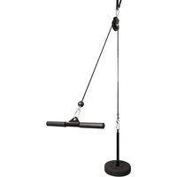 Rodillo de Entrenamiento DIY para Antebrazos y Muñecas con Accesorio para Poleas de Tracción de Bíceps y Tríceps para Levantamiento de Pesas