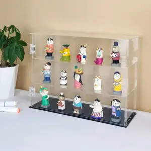 Customized Detachable Clear Self Assembly Acrylic Golf Ball Display Cabinet Showcase Box With Door For Retail