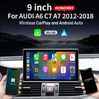 Écran CarPlay sans fil 9 pouces, Android Auto, GPS, navigation, système multimédia Linux pour Audi A6 C7 A7 2012-2018, vente chaude