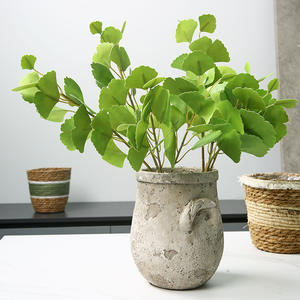 Decoración Floral <span class=keywords><strong>de</strong></span> lujo ligero, arreglo floral para sala <span class=keywords><strong>de</strong></span> estar, simulación <span class=keywords><strong>de</strong></span> flores <span class=keywords><strong>secas</strong></span>, agrupamiento <span class=keywords><strong>de</strong></span> cuatro hojas <span class=keywords><strong>de</strong></span> Ginkgo - Product Image 4