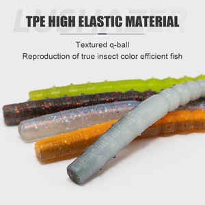 LUSHAZER 8 pz/lotto <span class=keywords><strong>Esche</strong></span> Morbide da Pesca in TPE 11cm 2.3g, Wobblers in <span class=keywords><strong>Silicone</strong></span> Bicolore per Carpe, Artificiali Galleggianti - Product Image 3