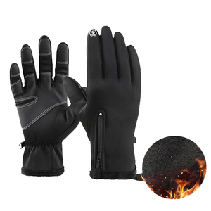 Gants thermiques d'hiver à écran tactile, coupe-vent, résistants à l'eau, doublés de polaire, pour la randonnée, le cyclisme, la course à pied - Product Image 1