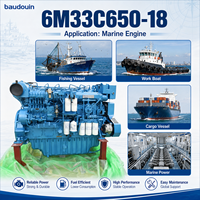Prix d'usine SCDC Baudouin Série 6M33 478 kW 650 ch 1800 tr/min Moteur marin 6M33C650-18 pour bateau de pêche, bateau de travail, remorqueur