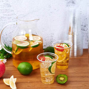 Gobelets jetables écologiques en PET à paroi simple de 10 oz, personnalisés avec un motif rond imprimé, pour café, bubble tea, boissons aux fruits, vin, avec couvercles - Product Image 6