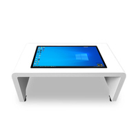 Système Android Windows à écran tactile intelligent de table numérique interactive d'affichage à cristaux liquides d'intérieur libre pour le jeu de café de magasin de détail