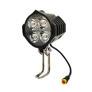 Luce Anteriore e Posteriore LED per <span class=keywords><strong>Bici</strong></span> <span class=keywords><strong>Elettrica</strong></span> 24V-60V Universale con Clacson e Faro Impermeabile Lampada di Sicurezza per E-bike - Product Image 1