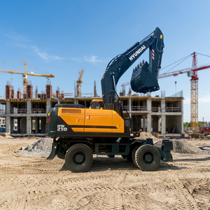 Excavadora de Ruedas HW210 Nueva, Amarilla, Hidráulica, Capacidad de Cucharón de 1m, Potencia de 136kW, Alta Capacidad de Excavación, Equipo de Trabajo Pesado - Product Image 2