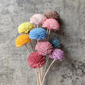 Flores Artificiales de Aromaterapia Hechas a Mano, Venta al por Mayor, Flores Decorativas de Madera Sola en Varios Colores para Bodas y Manualidades - Product Image 1